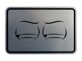 Signs ByLITA Classic Framed Two Eyes Graphic Surveillance Wall or Door Sign
