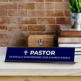 Church Leader Role and Titles 2 x 10" Desk Sign with Aluminium Frame