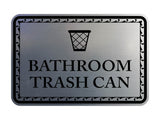 Signs ByLITA Classic Framed Bathroom Trash Can Vintage Bathroom Wall or Door Sign