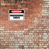 Classic Framed Plus Danger Underground Cable Door or Wall Sign | Business Protection Construction Site Warehouse & Shop Area