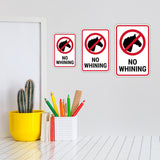 Portrait Round Plus No Whining Wall or Door Sign | Easy Installation | Funny Novelty Imitation Warning Signs