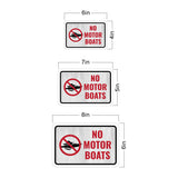 Classic Framed Plus No Motor Boats Wall or Door Sign | Marina Quayside Signage