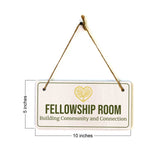 Signs ByLITA Place of Worship Room Signs 5x10 Hanging Plus Wall or Door Sign