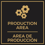 Signs ByLITA Square Production Area Door or Wall Sign | Spanish Bilingual Warehouse and Factory Sign