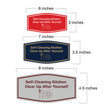 Signs ByLITA Fancy Self-Cleaning Kitchen Clear Up After Yourself Vector Sign - Kitchen Signs | Durable Material | Cleaning Reminder | Easy Installation Wall or Door Sign