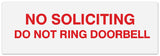 Signs ByLITA Basic No Soliciting do not ring doorbell Sign - Laser-Engraved Lettering | Durable ABS Plastic | Vibrant Colors | Powerful Foam Tape