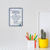 Classic Framed Plus Friendly Reminder Remember To Wash Your Hands For At Least 20 Seconds Wall or Door Sign | Funny Novelty Home Signs | Home Reminders For Families