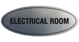 Signs ByLITA Oval Electrical Room Sign - Laser-Engraved Lettering | Durable ABS Plastic | Vibrant Colors | Powerful Foam Tape