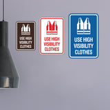 Signs ByLITA Portrait Round Use High Visibility Clothes Wall or Door Sign