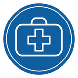 Signs ByLITA Circle First Aid Graphic Door or Wall Sign | Easy Installation | Durable Construction | Promote Health And Safety | Caution Warning Sign for Home, Business and Office Spaces