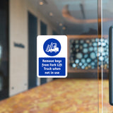 Portrait Round Plus Remove Keys From Fork Lift Truck When Not In Use Door or Wall Sign