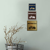 Signs ByLITA Square Motorcycle Wall or Door Sign