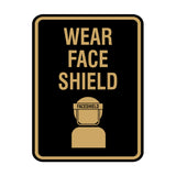 Signs ByLITA Portrait Round Wear Face Shield Wall or Door Sign