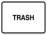 Signs ByLITA Classic Framed TRASH Door or Wall Sign Durable ABS Plastic | Laser Engraved | Easy Installation | Elegant Design