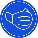 Circle Plus Safety Masks Wall or Door Sign | Easy Installation | Health & Safety Signage
