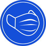 Circle Plus Safety Masks Wall or Door Sign | Easy Installation | Health & Safety Signage