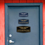 Signs ByLITA Fancy A Proud Veteran Lives Here Anyone Found Here At Night Will Be Found In The Morning Easy Installation | Honor Veterans with Military Signs | US Pride | Businesses and Homes Wall or Door Sign
