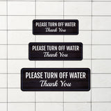 Standard Plus Please Turn Off Water Thank You Wall or Door Sign | Public Spaces Signage