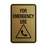 Signs ByLITA Portrait Round For Emergency Use Wall or Door Sign