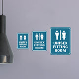 Portrait Round Plus Unisex Fitting Room Wall or Door Sign | General Public Bathroom Signage