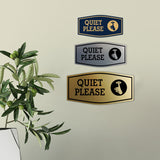 Signs ByLITA Fancy Quiet Please Wall or Door Sign