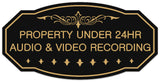 Signs ByLITA Victorian Property Under 24hr Audio Video Recording Wall or Door Sign - Easy Installation | Durable Wall or Door