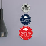 Signs ByLITA Circle No Wipes In Toilet Wall or Door Sign