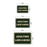 Classic Framed Plus Adulting Like A Boss Wall or Door Sign | Funny Home Or Office Decor