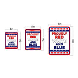 Classic Framed Plus Proudly Red, White, and Blue: American Home Door or Wall Sign | Easy Installation | Patriotic Stars and Stripes USA Pride Sign