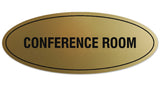Signs ByLITA Oval Conference Room Sign - Laser-Engraved Lettering | Durable ABS Plastic | Vibrant Colors | Powerful Foam Tape