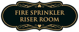 Signs ByLITA Designer Fire Sprinkler Riser Room Sign - Easy Installation | Durable Wall or Door Sign
