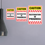 Portrait Round Plus Restoration In Progress Wall or Door Sign | Health And Safety Signage