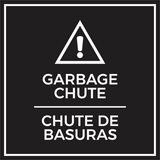 Signs ByLITA Square Garbage Chute Door or Wall Sign | Spanish Bilingual Business And Office Signs