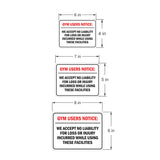 Classic Framed Plus Gym Users Notice: We Accept No Liability For Loss or Injury Incurred While Using These Facilities Wall or Door Sign| Easy Installation | Disclaimer Waiver Notice