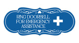 Signs ByLITA Designer Ring Doorbell for Emergency Assistance Wall or Door Sign