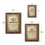 Faith Is Not Hoping God Can It's Knowing He Will Decorative Wall Plaque With Easel Acrylic Stand | Religious Feel Good Home Decor