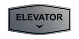 Fancy Elevator Down Arrow Wall or Door Sign