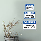 Classic Framed Plus Danger Confined Space Wall or Door Sign | Workplace Safety Compliance Signs