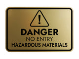 Signs ByLITA Classic Framed Danger: No Entry - Hazardous Materials Door or Wall Sign Easy Installation | Health And Safety | Building And Warning Signs