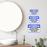 Classic Framed Plus Notice Do Not Dump Chemicals Down This Drain Wall or Door Sign | Office & Workspace Bathroom Signage