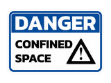 Classic Framed Plus Danger Confined Space Wall or Door Sign | Workplace Safety Compliance Signs