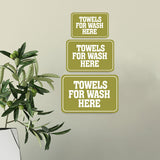 Classic Framed Plus Towels For Wash Here Wall or Door Sign | Home Decor