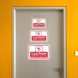 Classic Framed Plus Caution Slippery When Wet Door or Wall Sign | Workplace Health and Safety Warning Signage