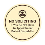 Circle No Soliciting If You Do Not Have An Appointment Do Not Disturb Us Wall or Door Sign