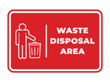 Signs ByLITA Classic Framed Waste Disposal Area Door or Wall Sign Easy Installation | Health And Safety | Building And Hospitality Signs