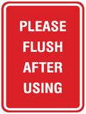 Signs ByLITA Portrait Round Please Flush After Use Sign - Laser-Engraved Lettering | Durable ABS Plastic | Vibrant Colors | Powerful Foam Tape