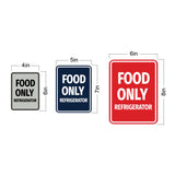 Signs ByLITA Portrait Round Notice: Food Only Refrigerator Door or Wall Sign Durable ABS Plastic | Laser Engraved | Easy Installation | Kitchen | Hygiene
