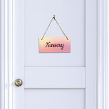 Nursery 5x10 Hanging Plus Wall or Door Sign | Rustic Twine | Range of Vibrant Decor Styles | Room Signs For Home and Business