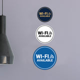 Circle Wifi Available Wall or Door Sign