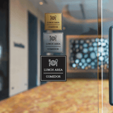 Signs ByLITA Square Lunch Area Door or Wall Sign | Spanish Bilingual Business And Office Signs